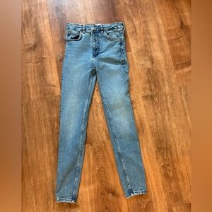 Zara High Rise Skinny Jeans Women’s Size 6 Light Wash Stretch Denim